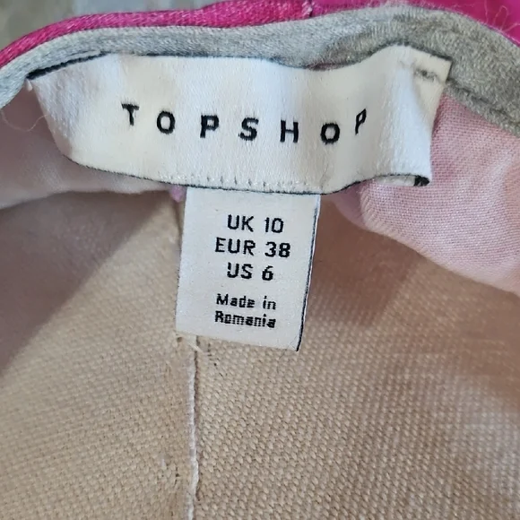 Topshop Vibrant Pink and Gray Cowl Neck Satin Maxi Dress Size 6 - Picture 11 of 11